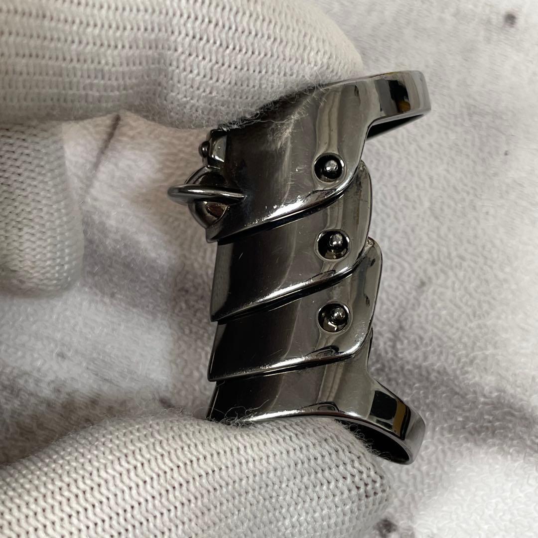 極美品✨ヴィヴィアンウエストウッド　アーマーリング　立体オーブ　シルバー　L