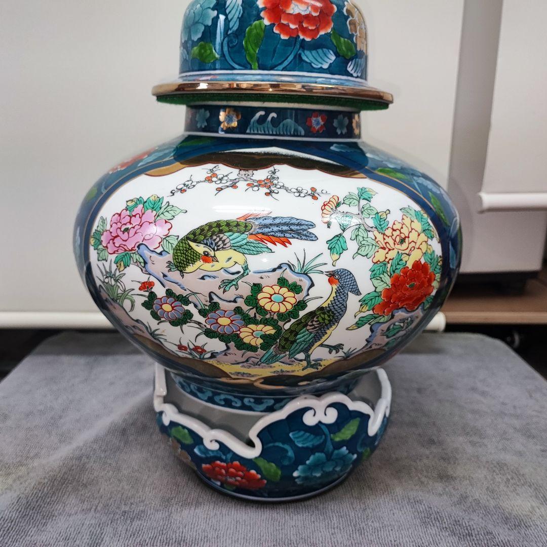 有田焼　金龍窯　博山作　壷　壺　幅奥行き約30cm　高さ約50cm