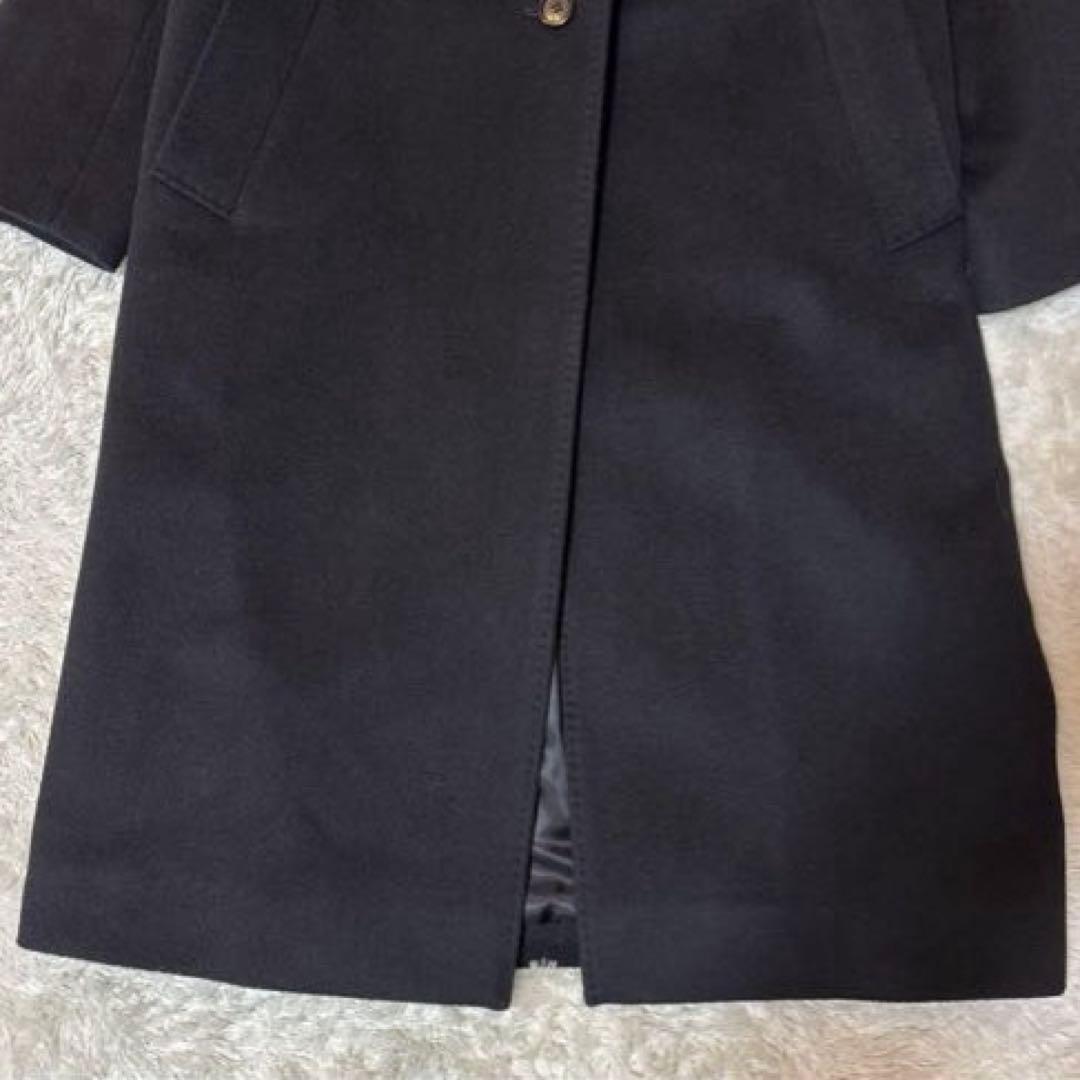 k*p様 美品＊23区 ウールカシミヤビーバー チェスター コート 36 ブラッ