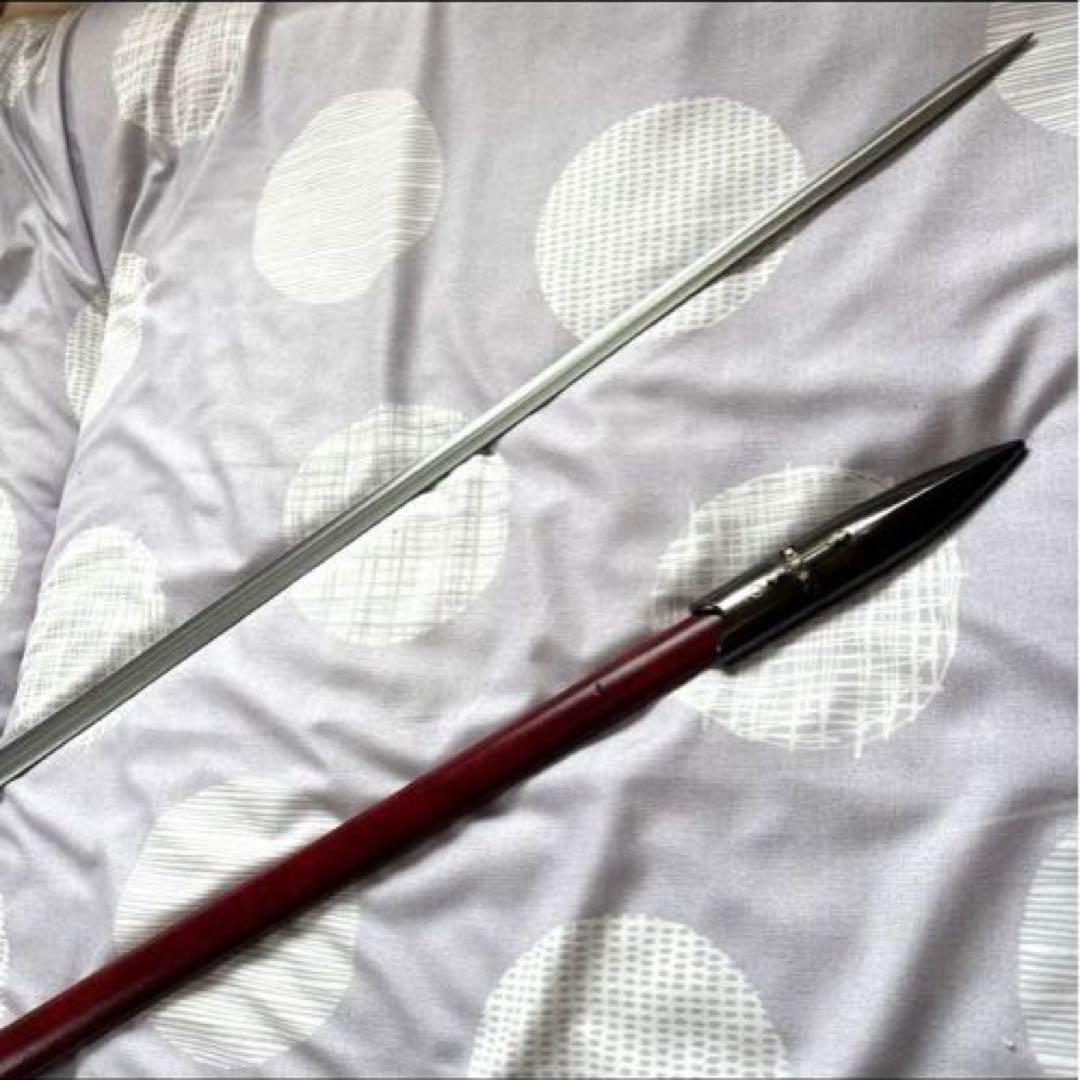 。*様 サーベル　模造刀　本格　コスプレ　赤　騎士　洋風　ヨーロッパ　刀　日本刀