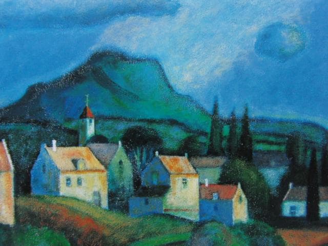 黒木邦彦、【プロヴァンス（セザンヌへのオマージュ）】、希少な画集画