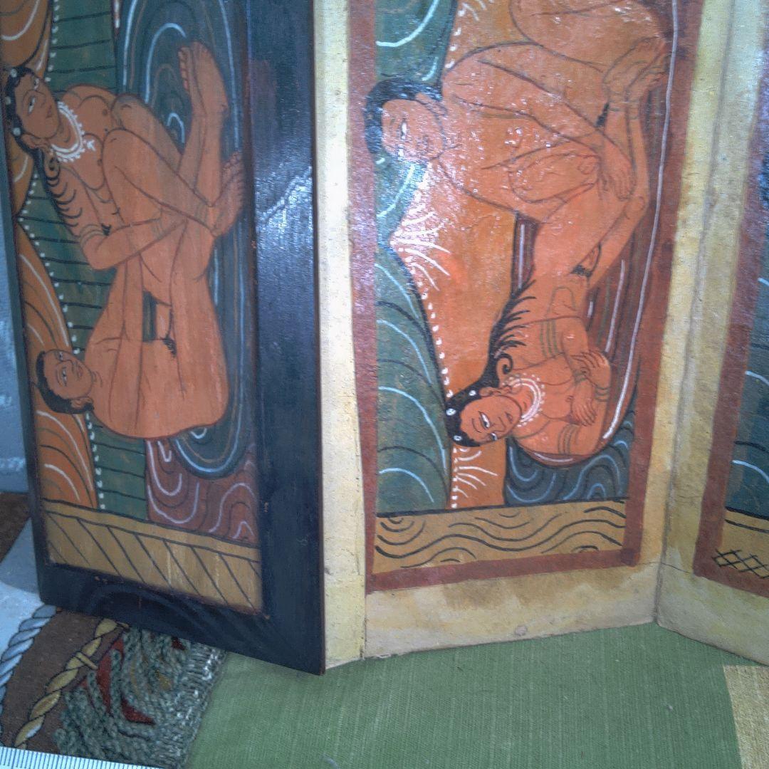 インド？ 春画 シミ・シワ小傷おおいです。イタミおおいです。