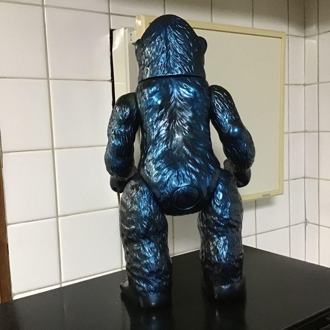 マルサン　ジャイアントゴリラ　黒成形色　青 約30cm 可動式　プロフ必読