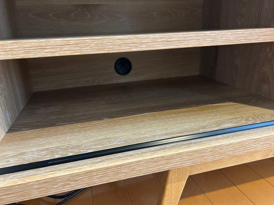 【極美品／大川家具】北欧テイスト/テレビボード/ナチュラル165cm