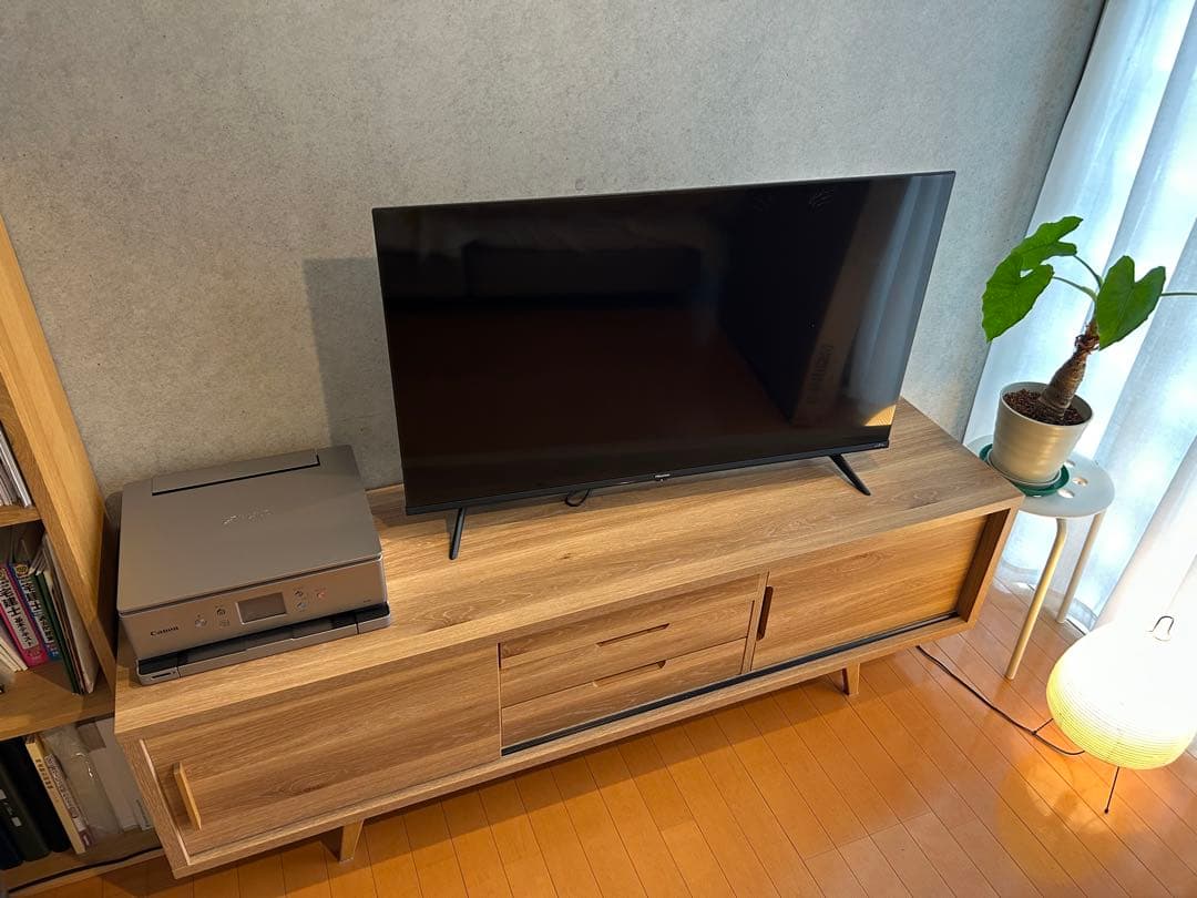 【極美品／大川家具】北欧テイスト/テレビボード/ナチュラル165cm