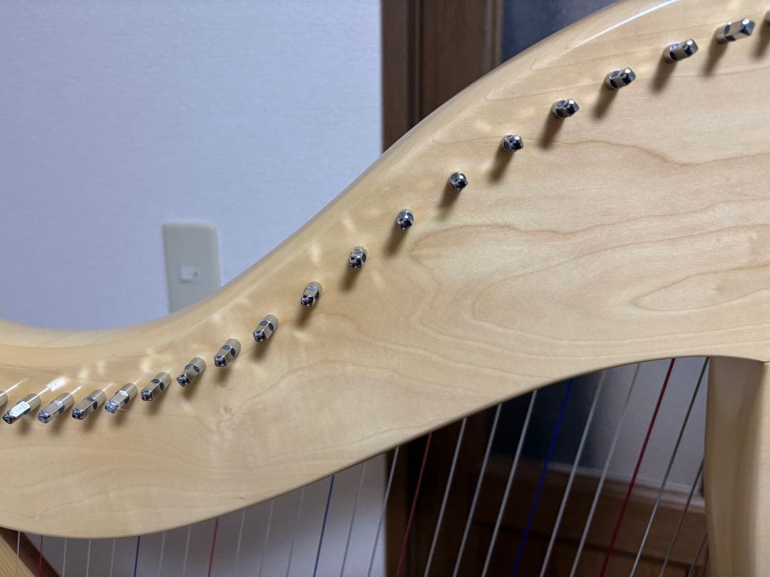 直取限定☆極美品　アオヤマ　ハープ　36弦　140N 唐草模様