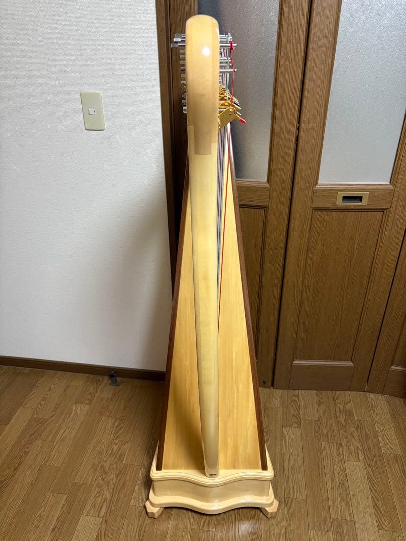 直取限定☆極美品　アオヤマ　ハープ　36弦　140N 唐草模様