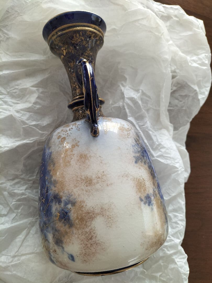 アンティーク　ドルトン・バースレム　ベース（花瓶）（イギリス）