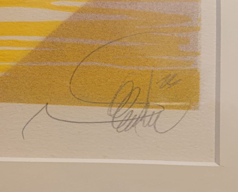 バラディエ「ベールの向こう」リトグラフ 直筆サイン・エディション 112/150