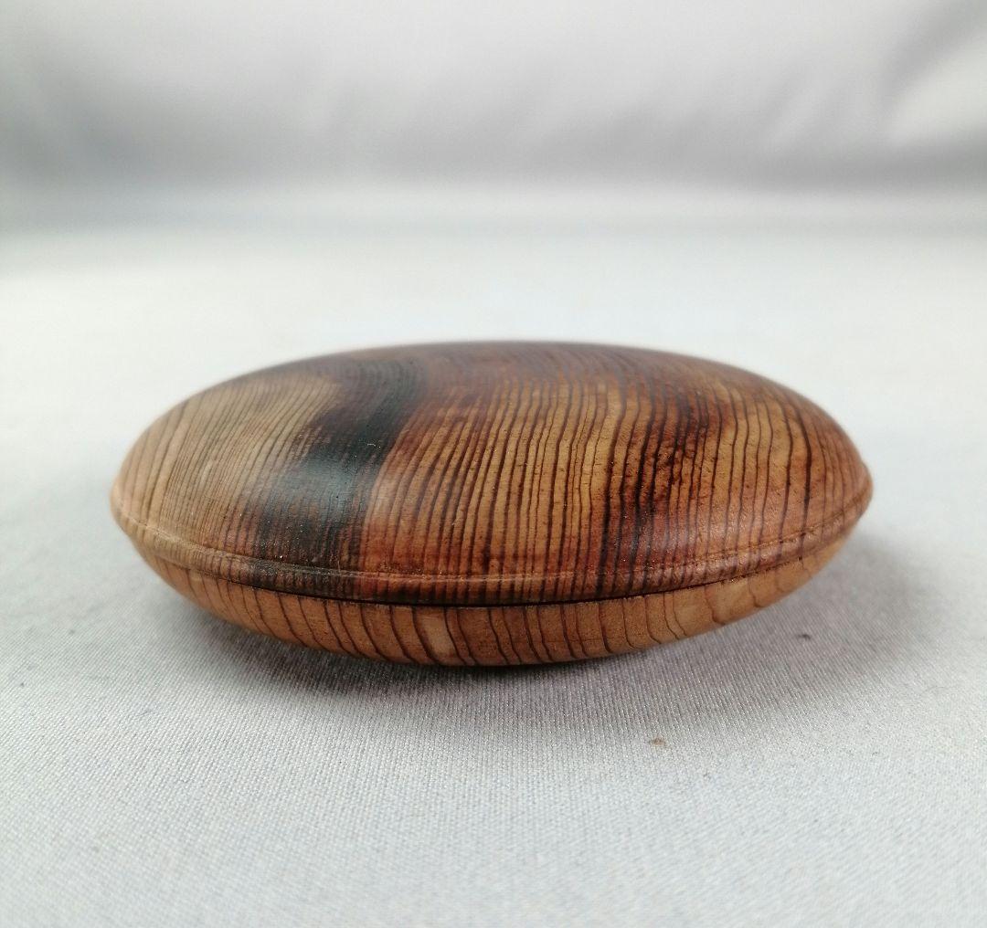 【茶事具】大谷本廟杉古材　木地丸香合　香合324