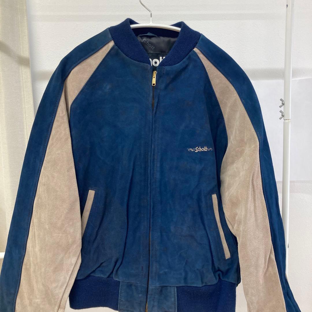 【希少】 Schott スエードレザー スタジャン デッドストック 42 サイズ