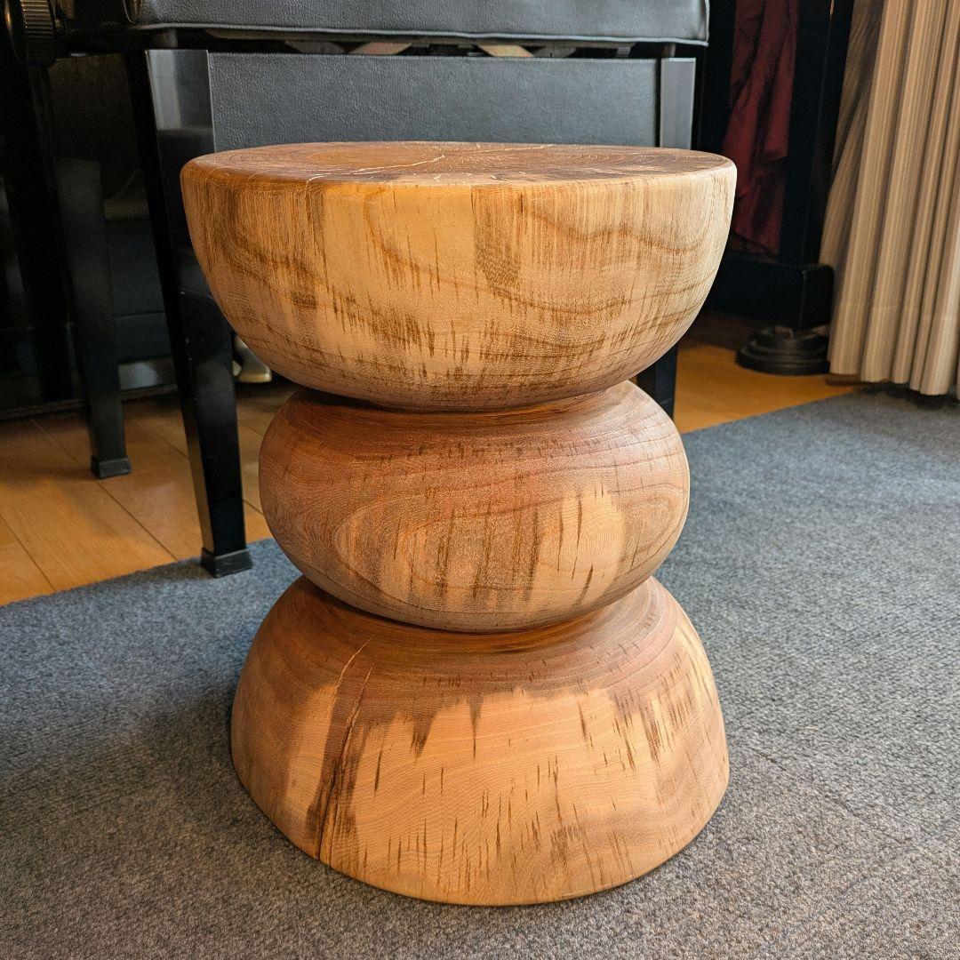 欅　ケヤキ　天然木　切り株　丸太　椅子　スツール　高さ約35㎝