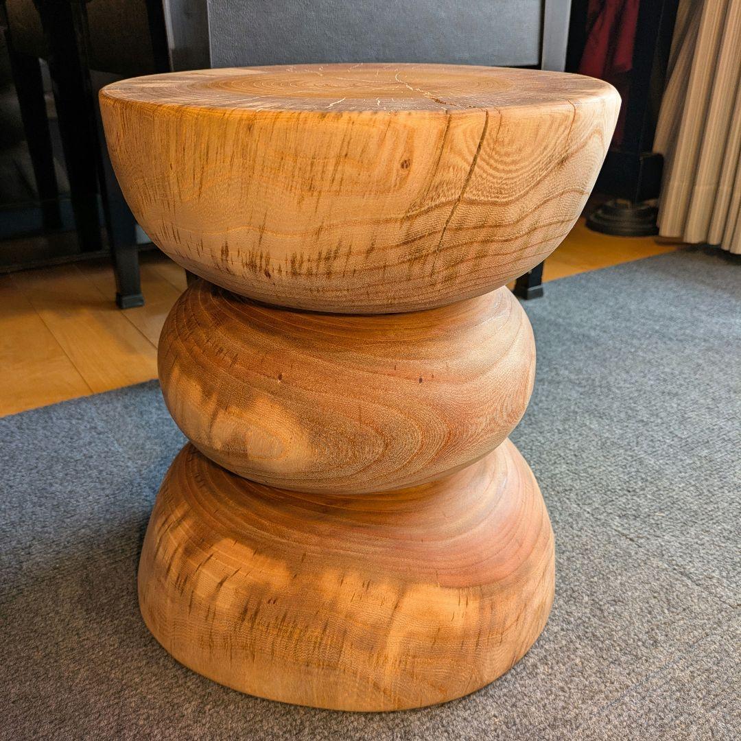 欅　ケヤキ　天然木　切り株　丸太　椅子　スツール　高さ約35㎝