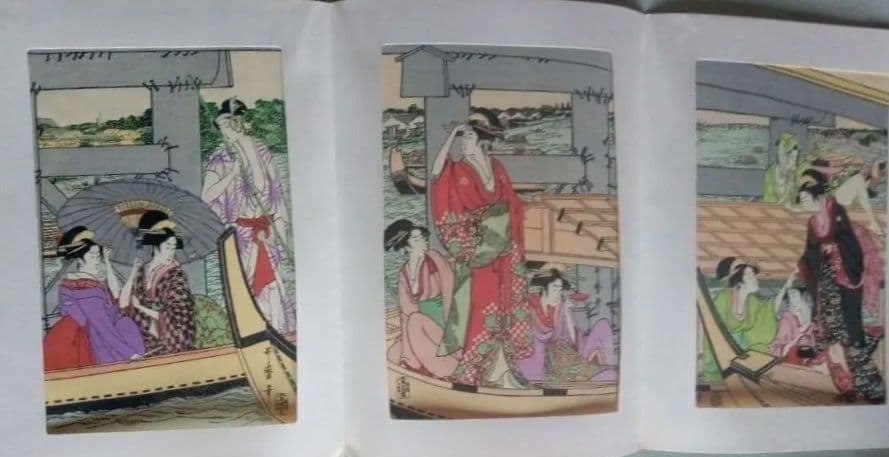 復刻木版画、昭和44年、歌麿4枚、国芳、国貞、広重、英泉、英山、栄之、計10作品