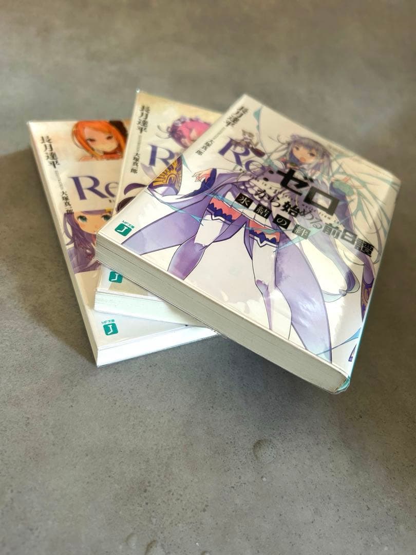re:ゼロから始める前日譚 3冊セット リゼロ　透明保護カバー付き