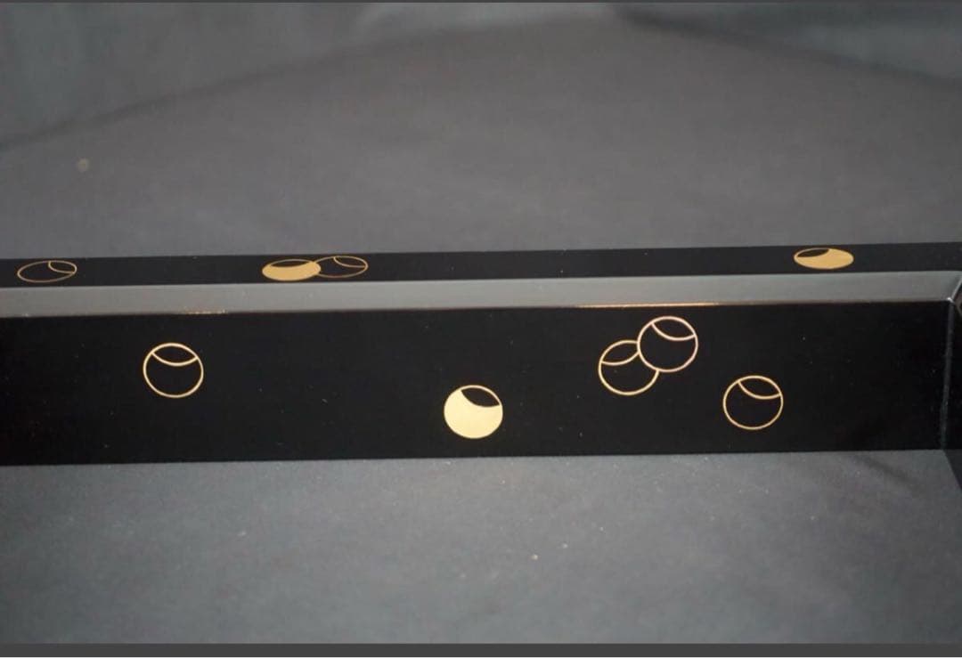 芳山 造 つぼつぼ 蒔絵 炉縁 共箱 茶道具 木製漆器