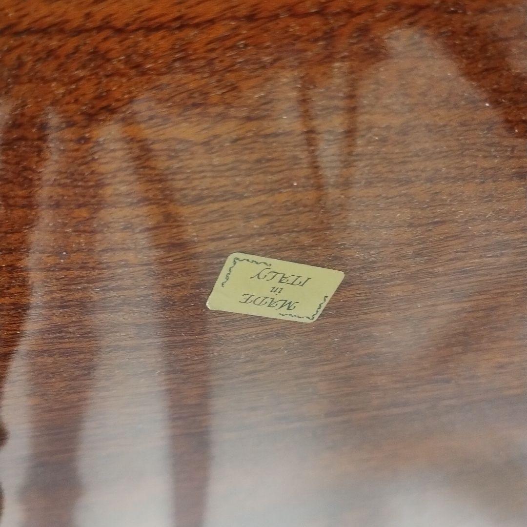 【関東地方限定販売】e【難あり】イタリア製 象嵌 キャスター付きキッチンワゴン