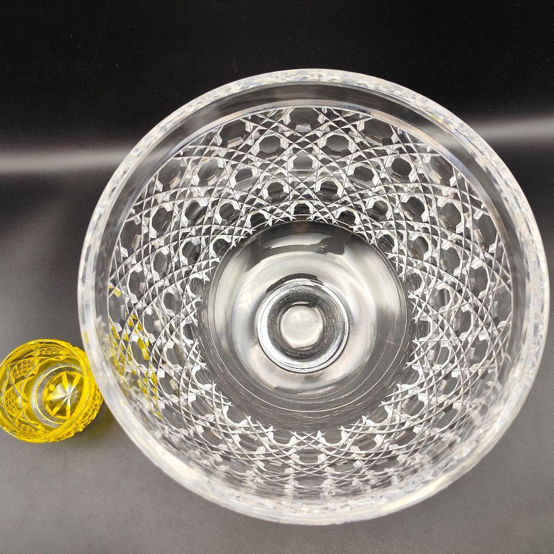 超希少品☆カガミクリスタル 大鉢 八角籠目紋（切子、江戸切子、薩摩切子）