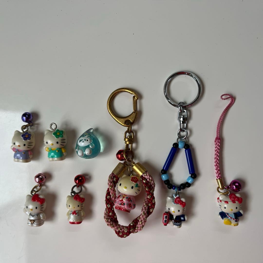 【キティちゃん】根付／キーホルダー♡おまとめ8個セット！