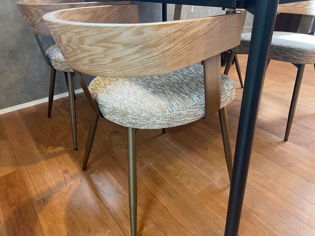 大理石風ダイニングテーブルセット　ダイニングチェア4脚　藤栄　GART ガルト