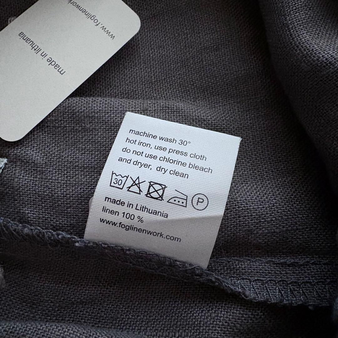 新品　フォグリネンワーク　麻100%　ガウチョパンツ　ワイド　ひざ下丈