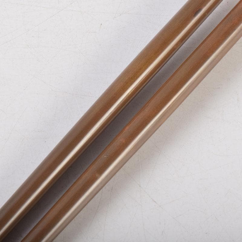 茶道具　御釜師　山口浄雄作　銅製　円能斎好　渦頭火箸　共箱　V　8572