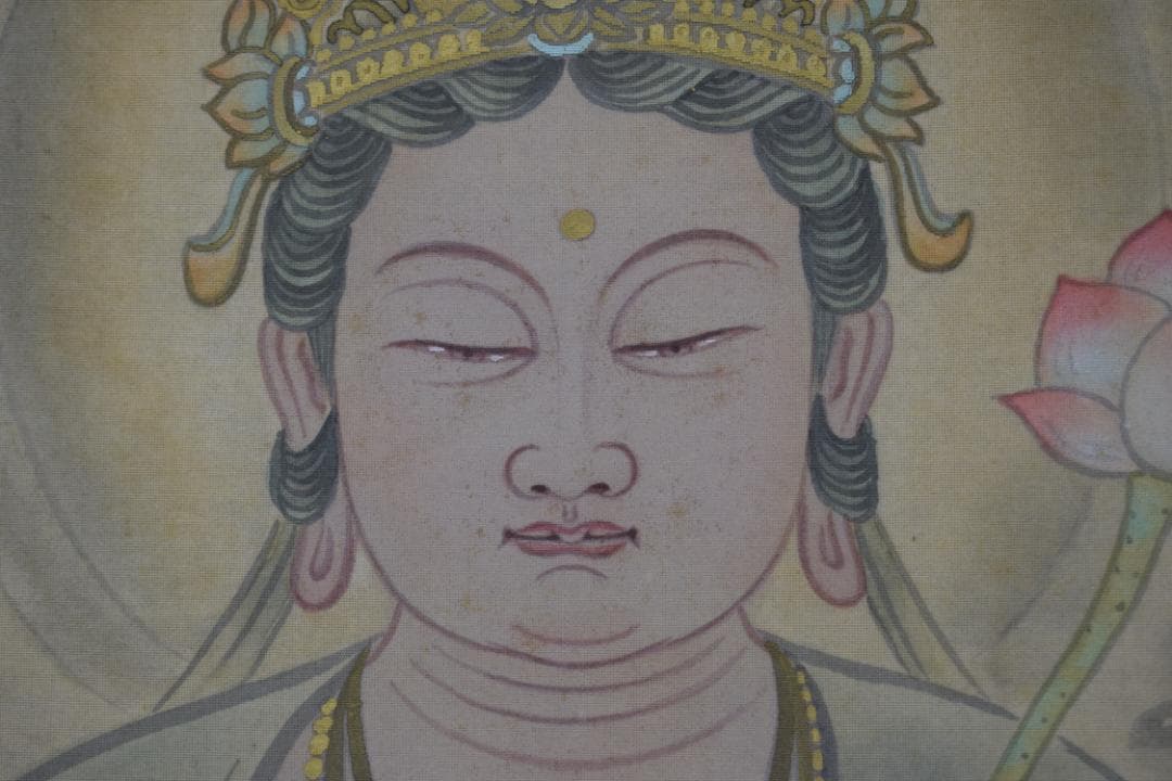 紺一彩/聖観音図/掛軸☆宝船☆Z-90