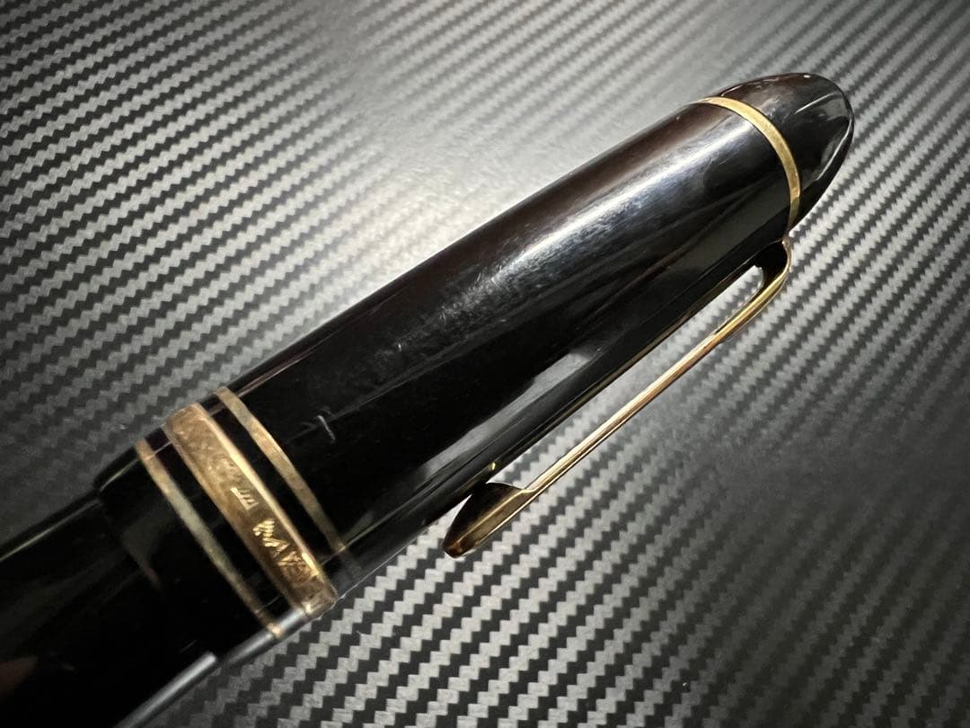 モンブラン 美品 縦溝ペン芯 149 18C 3帯 M 万年筆