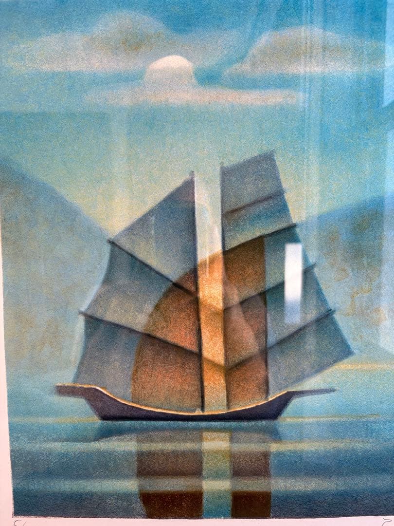 「正規証明書付」Louis Toffoli「SOLEIL LEVANT」石版画