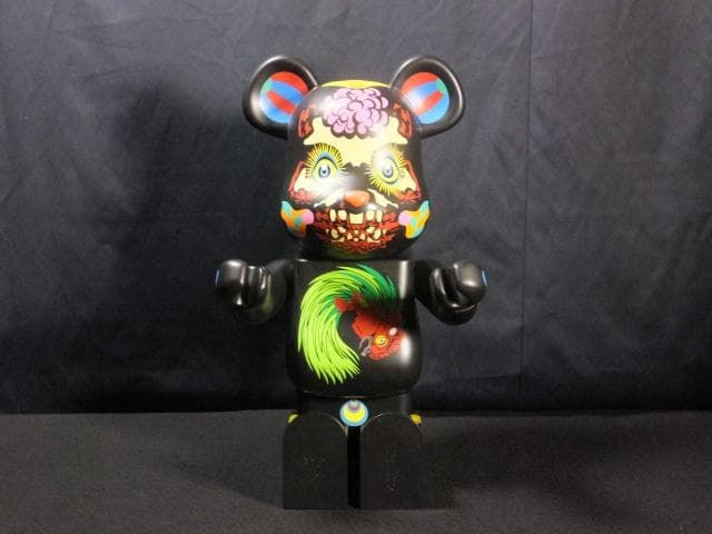 現代美術 田名網敬一　直筆サイン『BE@RBRICK 1000％黒』1205A