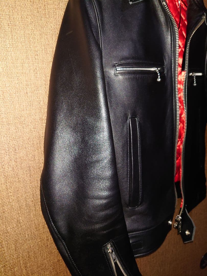 666 MYWAYMAN シングルライダースジャケット 34 現行タグ　良品