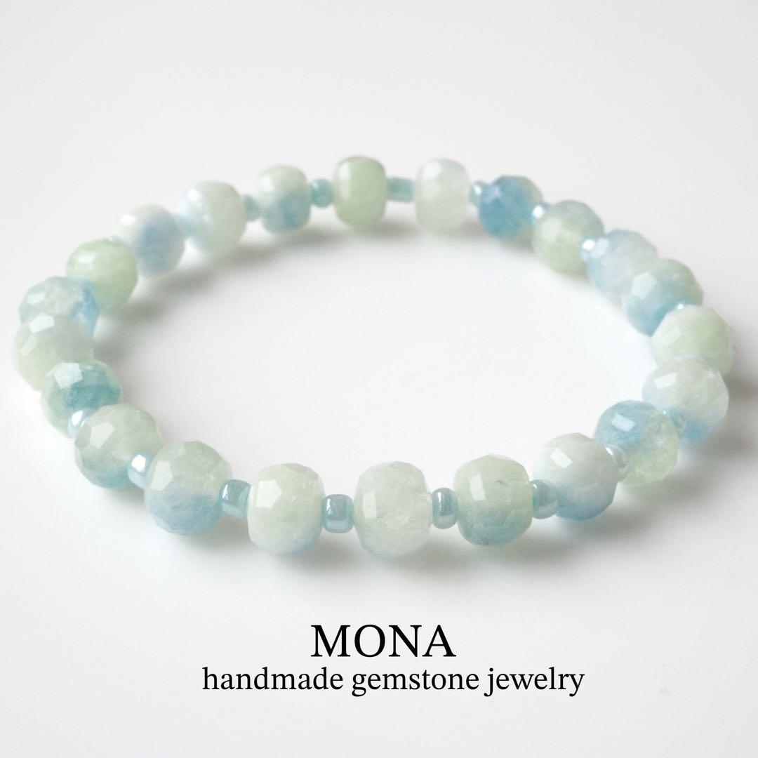 【Noel】希少色ティールブルー翡翠の大粒枠留めネックレストップ