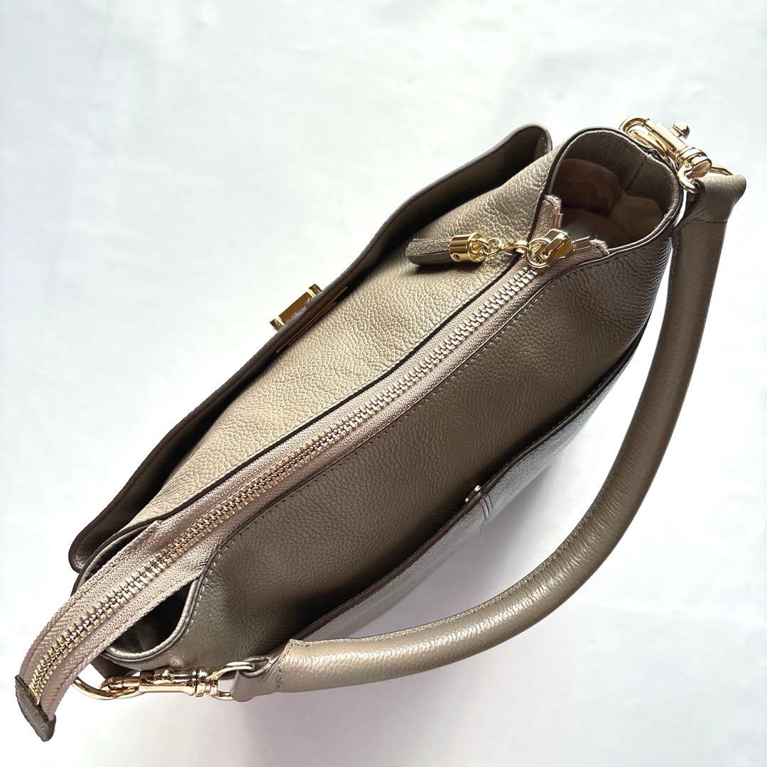 【美品】ATAO アタオ ニューウィークエンド バッグ トープ 牛革 レザー