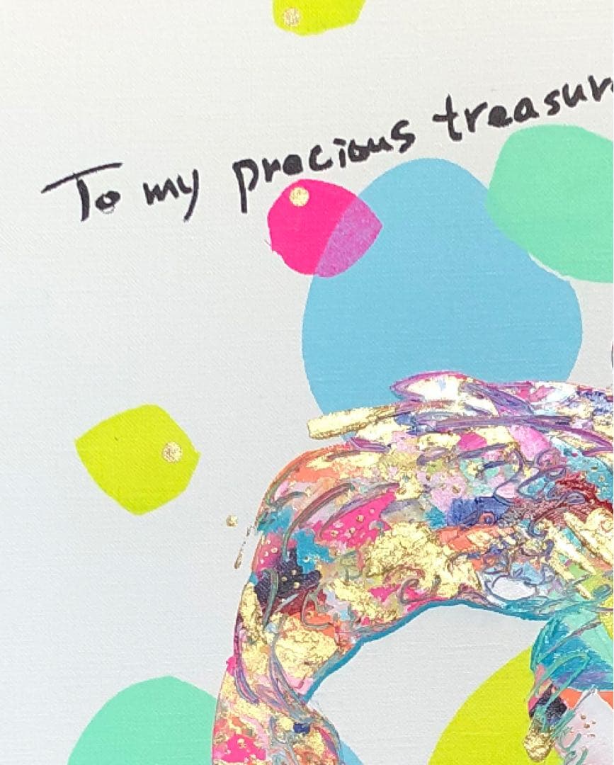 絵画　油絵 原画　一点物　鯉　ポップ　子供　アート　プレゼント　F6