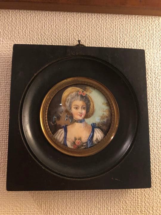 フランス　アンティーク　ミニアチュール額装品