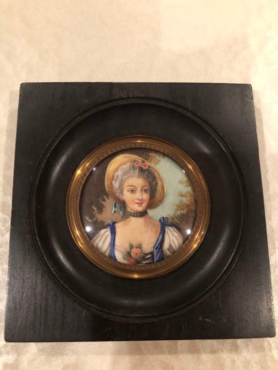 フランス　アンティーク　ミニアチュール額装品