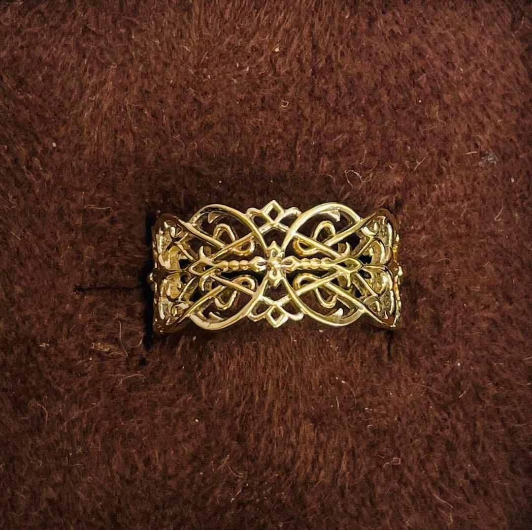 agete CLASSIC 透かし シルバー K18GP リング アガット