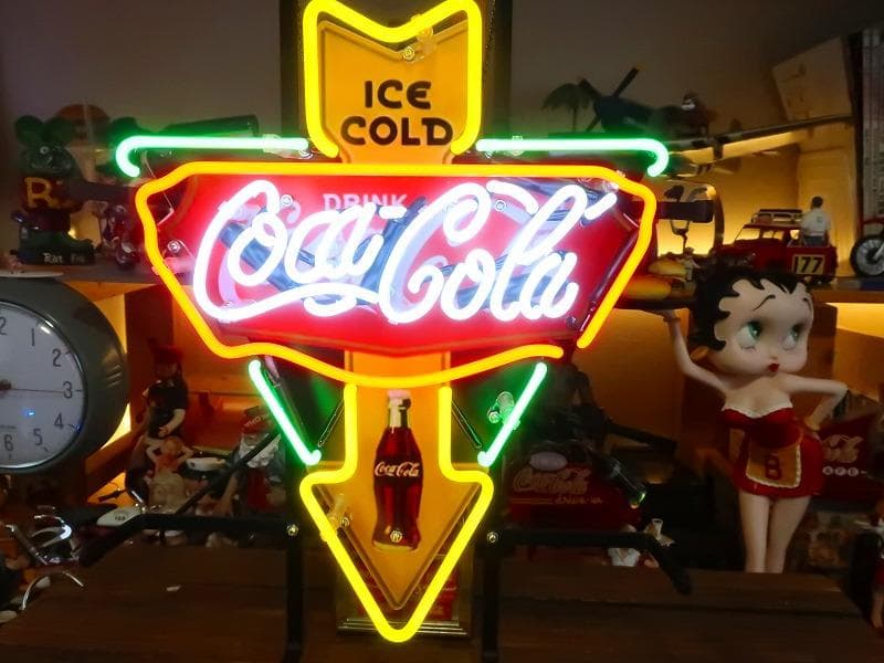 コカコーラ ネオンサイン アロー インテリア ダイナー ガレージ