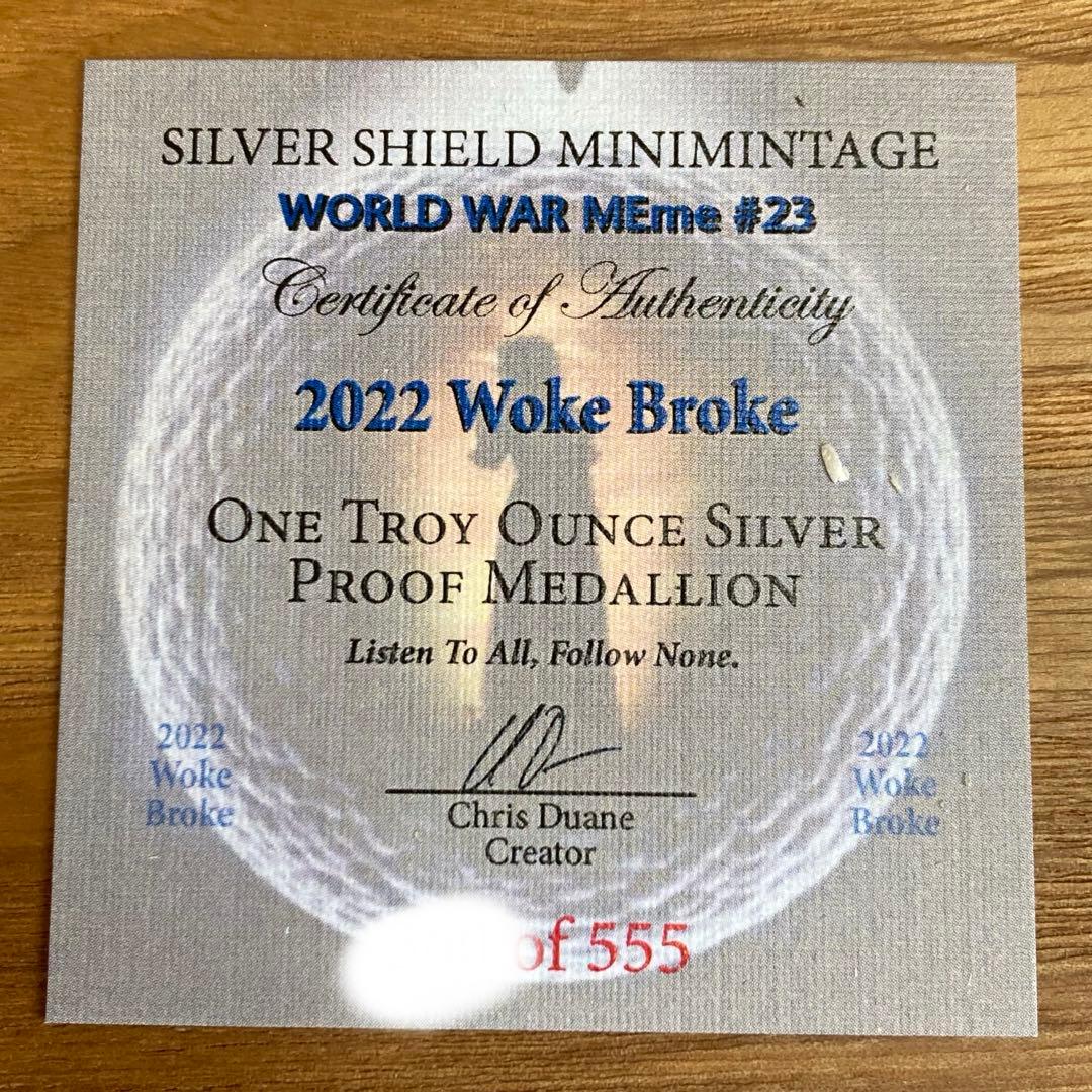 （激レア！）トランプ大統領　プーチン大統領　1オンス 銀貨　WOKE BROKE