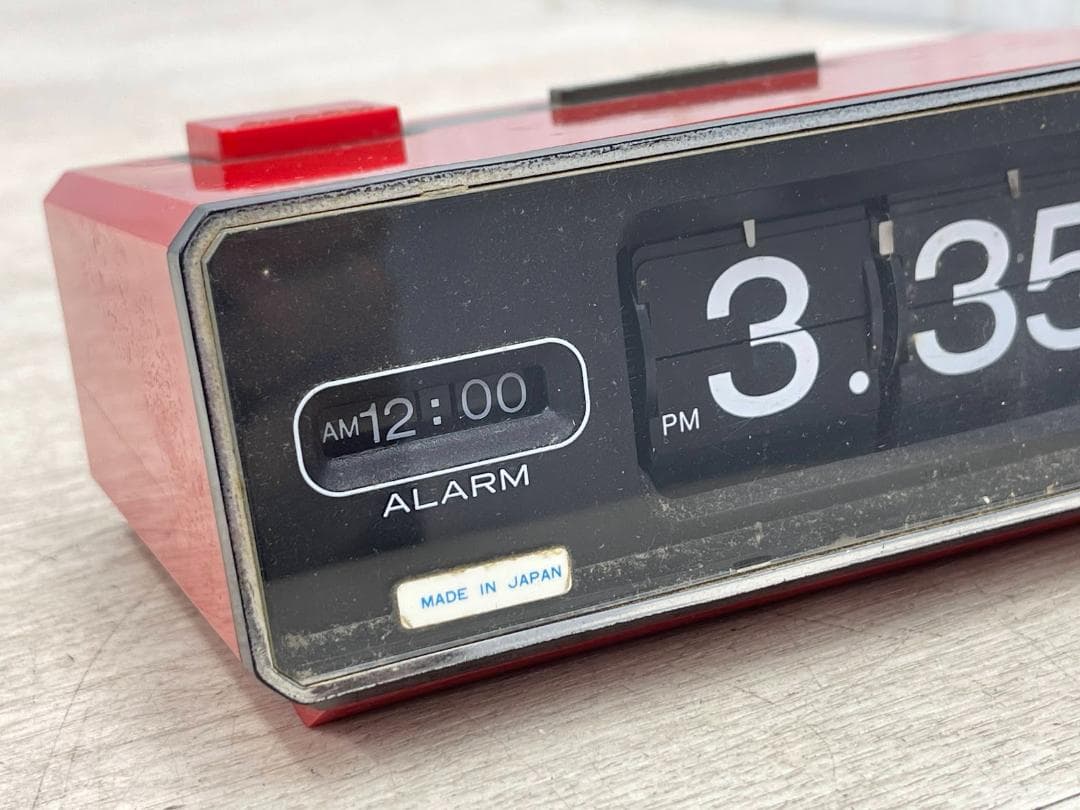 昭和レトロ セイコー パタパタ時計 QN401T 動作確認済 置時計 アラーム