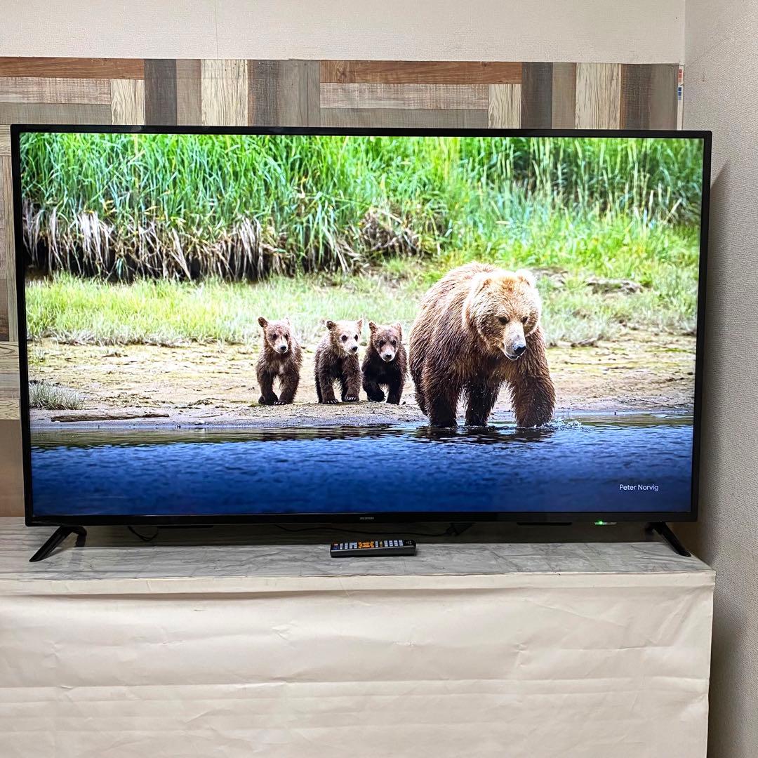 即日受渡❣️全国送料込 3年前購入アイリスオーヤマ65インチ4k液晶ディスプレイ