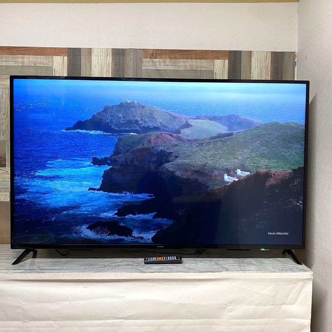 即日受渡❣️全国送料込 3年前購入アイリスオーヤマ65インチ4k液晶ディスプレイ