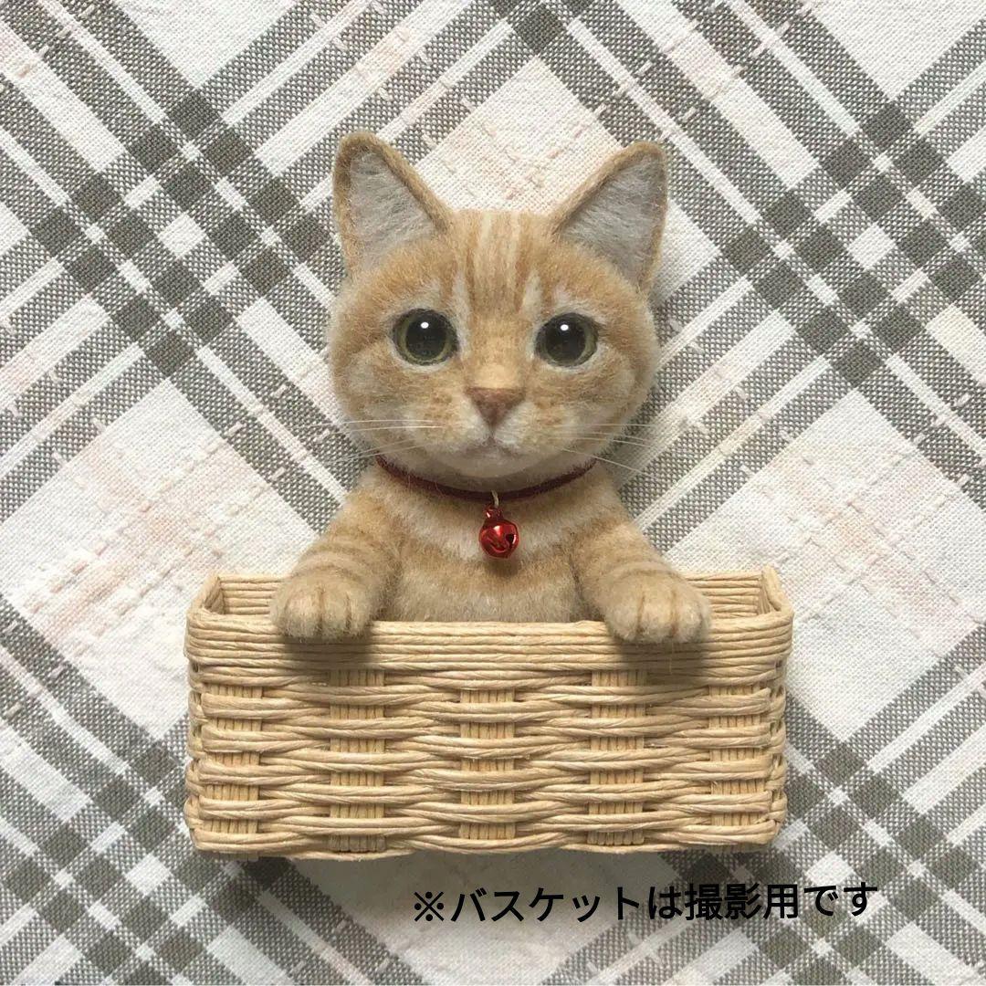 羊毛フェルト 猫 ハンドメイド 夏
