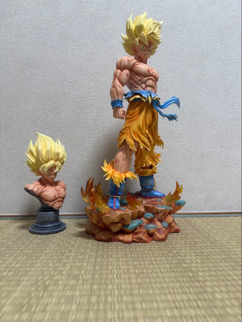 崎*黒様 ドラゴンボール 孫悟空 初超サイヤ人登場1/4 ガレージキット