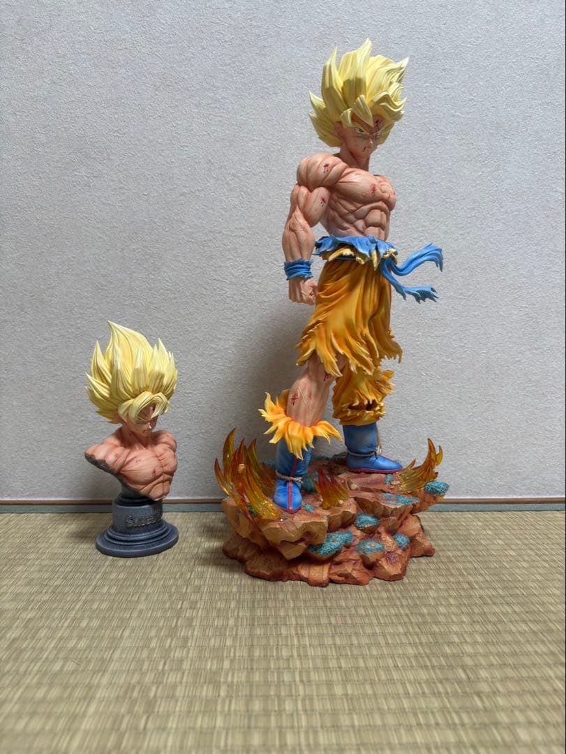 崎*黒様 ドラゴンボール 孫悟空 初超サイヤ人登場1/4 ガレージキット