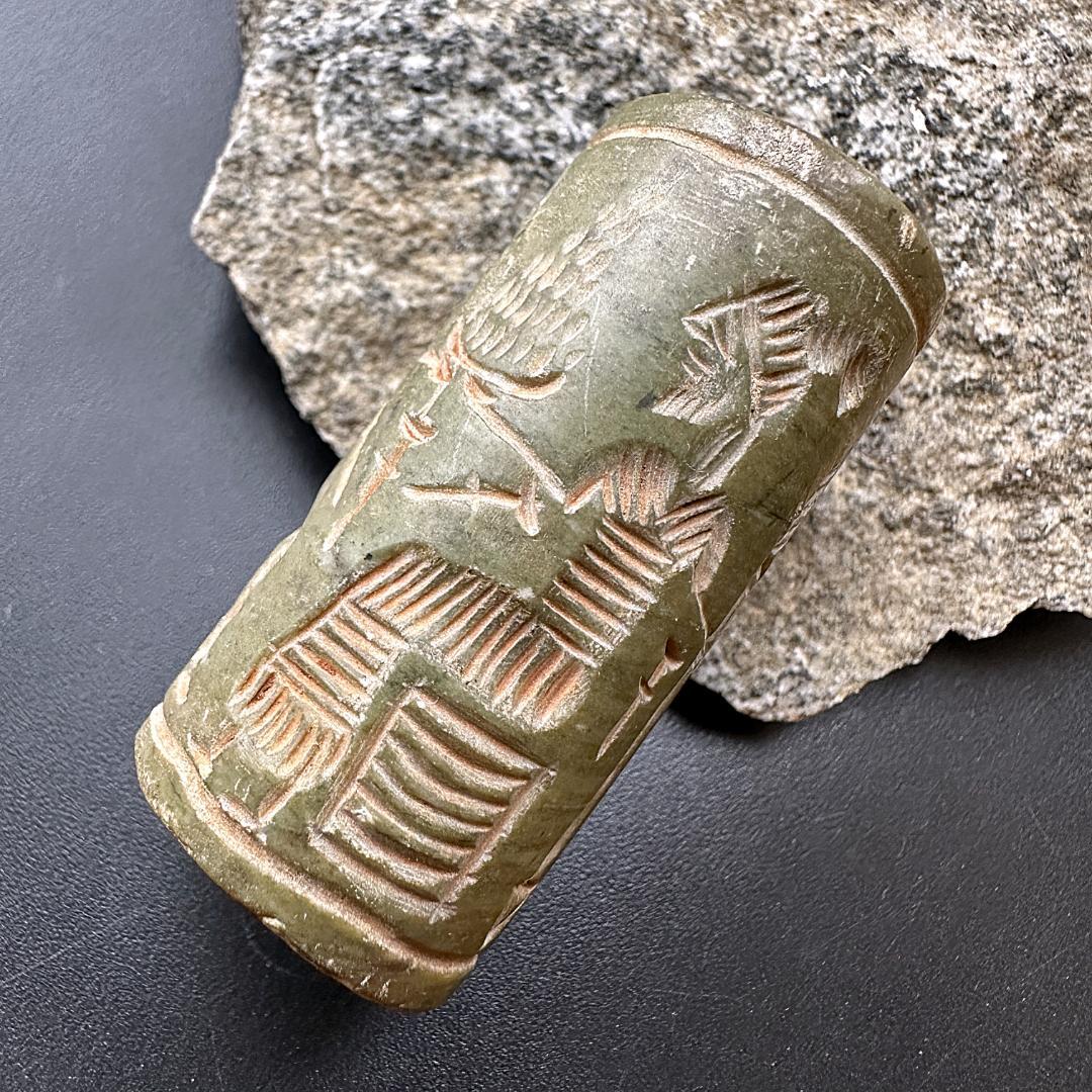 円筒印章 古代 メソポタミア文明 スタンプ 楔形文字 バビロン 1483