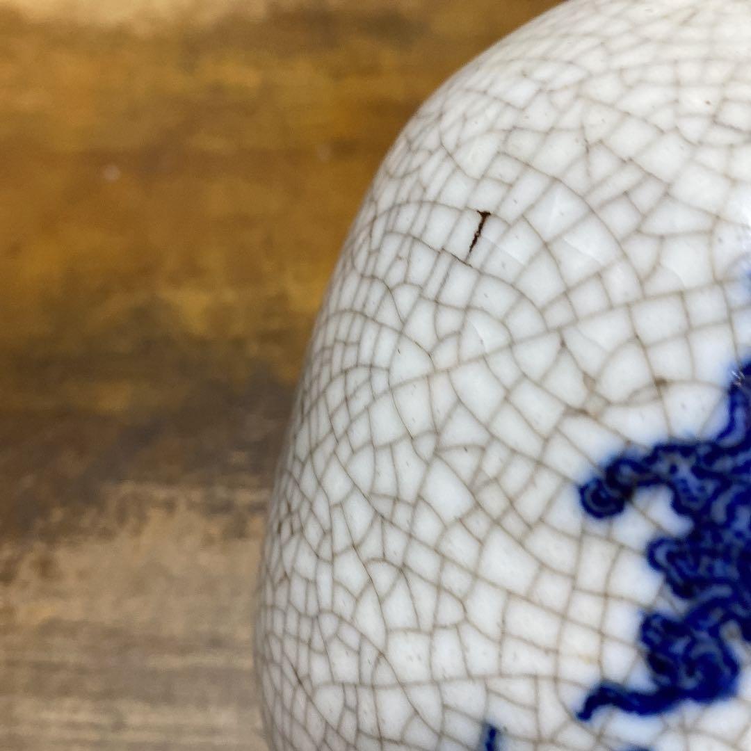 中国唐獅子親子図花瓶