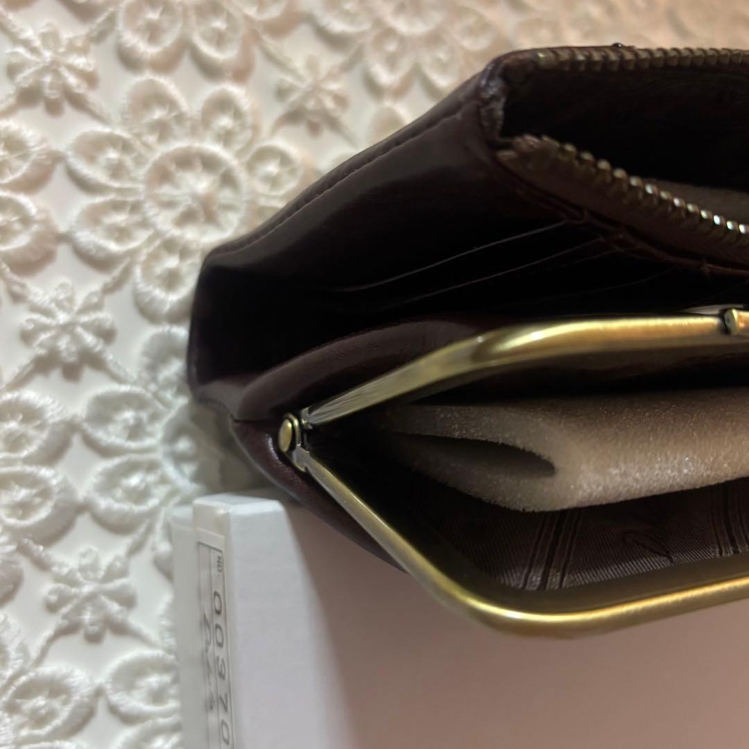 新品 Dakota ダコタ【リードクラシック2】がま口財布 二つ折り財布 チョコ