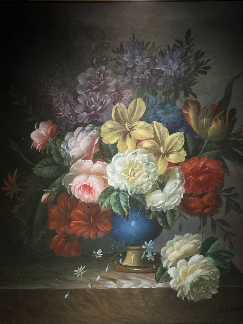 専用他の方発送×精密画　【静物】　肉筆　直筆サインあり