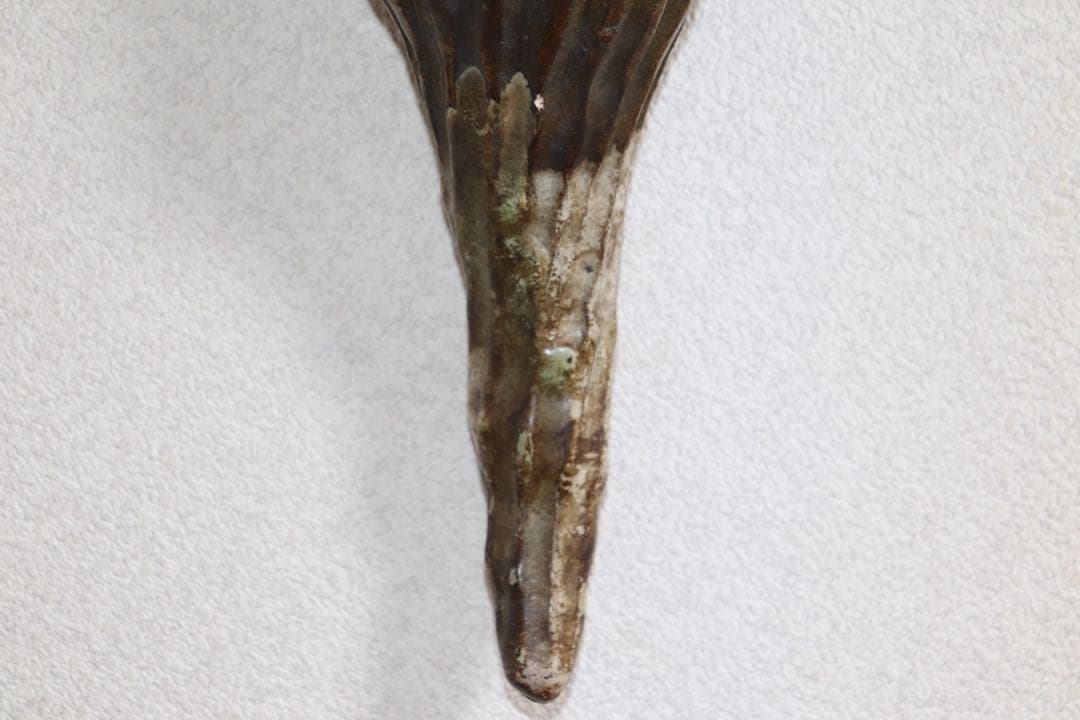 江戸中期　古萩　竹の子掛け花入　壁がけ　茶道具　送料込み250901